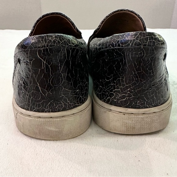 FRYE Ivy Slip On Shoe Black Crackle Women's 9 Casual Fashion Sneaker - Picture 9 of 11